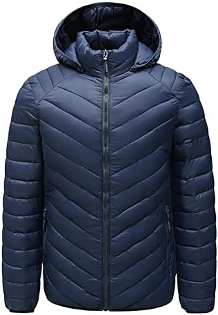 Jaqueta de puffer de fsakjkee masculino, 2022 casacos de inverno frio com capuz de espessura espessa de gorjeta com zíper