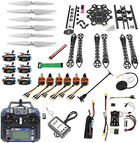 QWINOUT DIY FPV Kit de aeronaves de 6 eixos DIY FPV: quadro HMF S550 + Controle de voo PXI PX4 ​​+ Motor 920kV + GPS + FS-I6 Transmissor