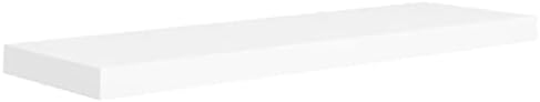 WIFESE 32X9X2 Nas prateleiras flutuantes brancas prateleiras de parede de 2 sets prateleiras de decoração estética prateleira