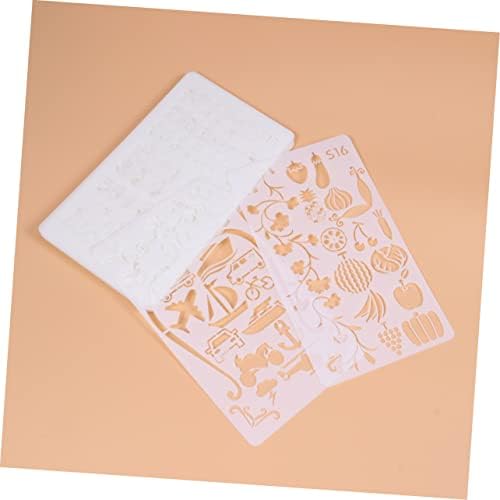 Tofficu 24 folhas letra moldes de desenho Modelo de folha de desenho Placa de desenho Modelos de desenho