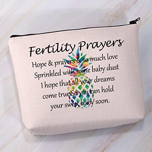 Vamsii Fertilidade Gifts for Women Medication Bag Indf Strong Transfer Day Gift para orações de fertilidade da Bolsa de Maquiagem para Mãe para Mom