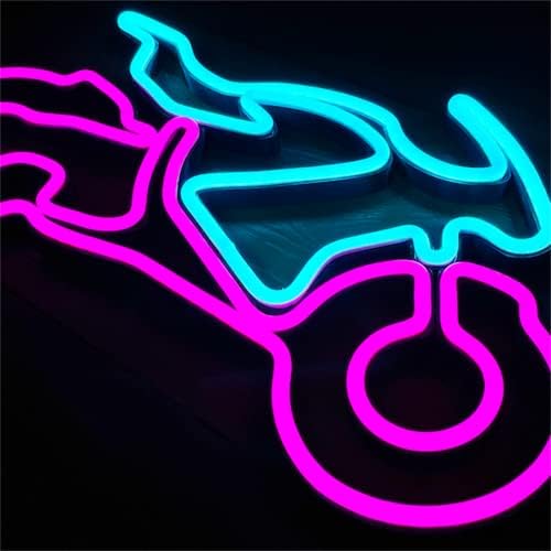 Maxsmlzt néon sinal de bicicleta de bicicleta de parede de parede de parede de neon sinalização de motocicletas clube