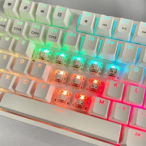 KUTETHY GATERON G WHITE CLEAR SUGHTES PRO PRÉ-LUBEDO 3PIN RGB SMD LINEAR para teclado mecânico de jogos