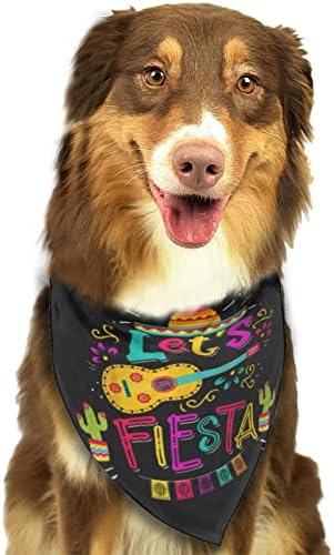 Pets Bandana Cinco de Mayo Fiesta mexicana 2023 Bandanas de cachorro ajustáveis ​​Triângulo lavável Bibs lenços de lenço de