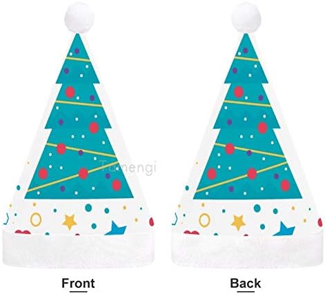 Chapéu de Papai Noel de Natal, Feliz Natal decoração de natal chapéu de férias para adultos, Unisex Comfort Christmas Hats for New Ano Novo