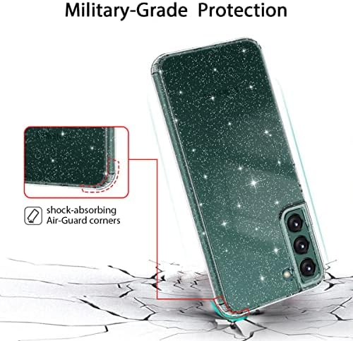 Lamca para Samsung Galaxy S22 5G Case, Bling Floral Cristal Bling brilhante brilhante Slim Fit Hard PC Protect Protection Choffso
