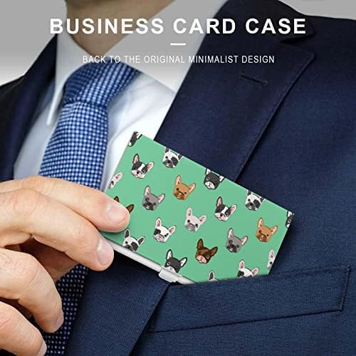 Adorável Bulldog Business Nome Business Case engraçado cartão de crédito Pocketer para homens mulheres