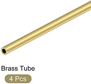 Metallixity Brass Tube 4pcs, tubulação reta - para móveis em casa, máquinas, artesanato de bricolage