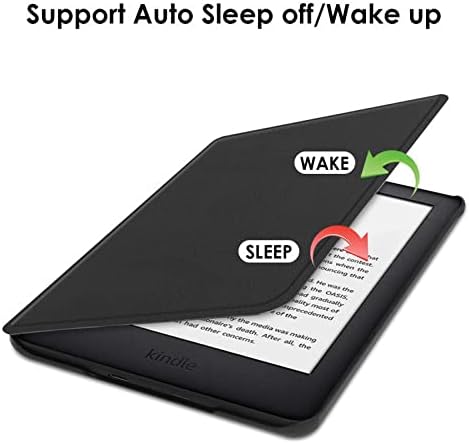 Caso Shzrgarts para 6 ”Kindle 11ª geração 2022- Capa de livro leve de couro PU leve com despertar/sono automático para a