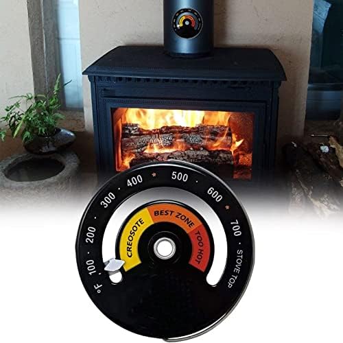 UXZDX CuJux fogão magnético Termômetro Termômetro Medidor de temperatura alimentado por calor Para ventilador de lareira do fogão