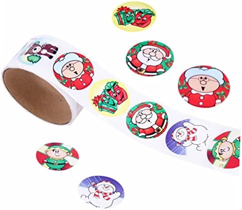 Toyvian 1 Roll Envelope Selo Sedes Adesivos de Natal Decoração de Natal Festas Favorias de Natal Tags Tags Decorativa