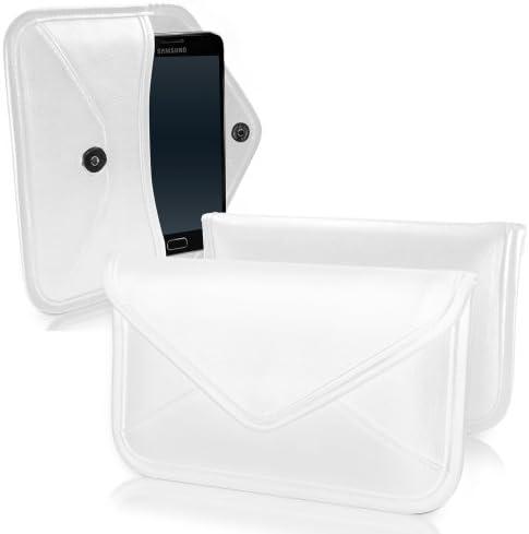 Caixa de onda de caixa compatível com Xiaomi Redmi Nota 8 - Bolsa mensageira de couro Elite, design de envelope de capa de couro sintético para Xiaomi Redmi Note 8 - Ivory White