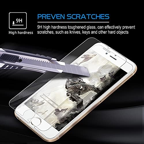 Protetor de tela ARAE para iPhone 6 / iPhone 6s / iPhone 7 / iPhone 8, HD Tempered Glass Anti -Scratch trabalha com
