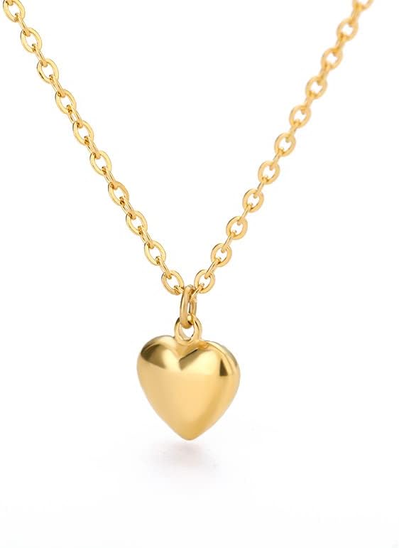 Colar de coração T3store pingente de ouro curto colar de ouro pingente de charme de charme de jóias BFF-48760