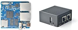 Nanopi R2C Plus Open Open Source Mini WiFi Router com portas Ethernet de GBPS dual 1 GB DDR4 RAM baseado no RK3328 SOC