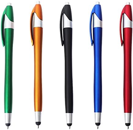 Canetas esferográficas canetas canetas para telas de toque de ponto médio tinta preta caneta 2 em 1 caneta de escritório