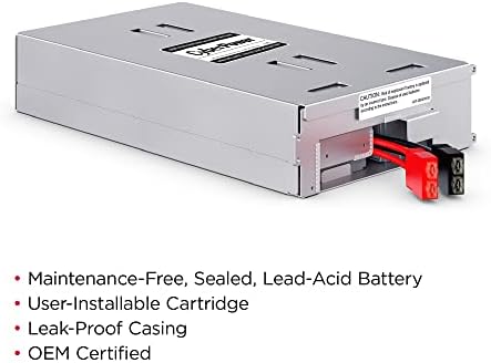CyberPower RB1270X4C UPS Substituição Cartucho de bateria, livre de manutenção, instalação do usuário, 12V/7ah