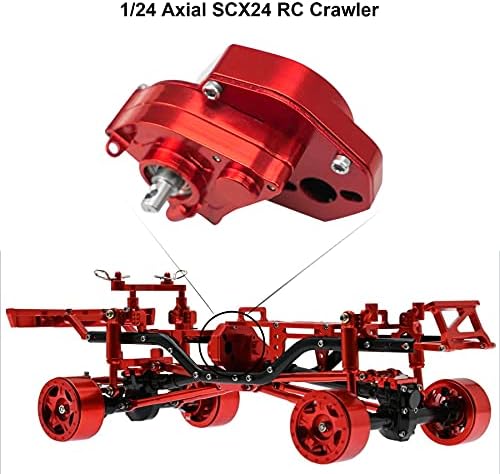 Caixa de engrenagens de transmissão com equipamento ajustado para scx24 axial 1/24 RC CRAWLER LEUMINA RED RED