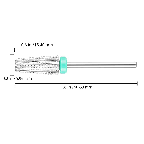 Yeppom unha carboneto 5 em 1 bit - Segurança Remova o tamanho do acrílico ou o gel duro, 3/32 de haste para a máquina de arquivo