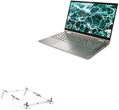 Suporte de ondas de caixa e montagem compatível com o Lenovo Yoga C740 - Pocket Aluminium Stand 3 -em -1, portátil, suporte de visualização de vários ângulos - prata metálica