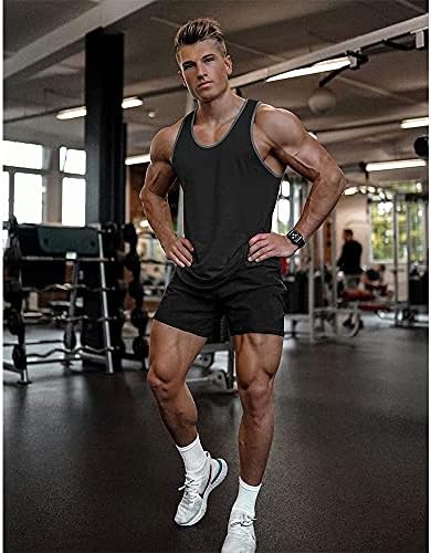 Coofandy masculino de 3 pacote de ginástica shorts de malha de malha de levantamento de peso de peso que treina corredor