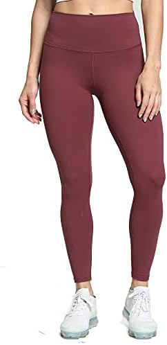 Aoxjox feminino nua sensação Eu, cintura alta, calças de ioga apertadas leggings 25 polegadas