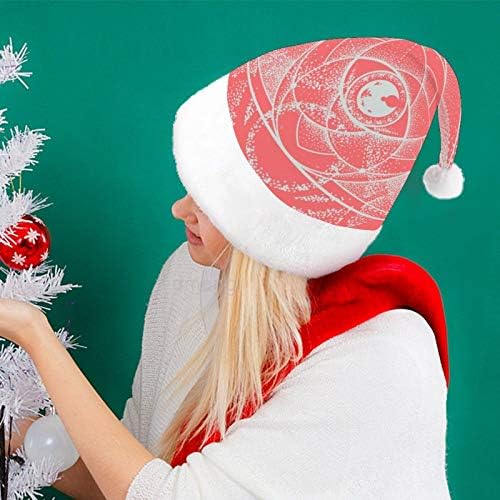 Chapéu de Papai Noel de Natal, coral Capinho de férias de Natal Coral para adultos, Hats de Natal com conforto unissex