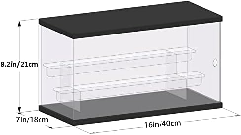 Nynelly 3 Clear Acrílico Exibição de acrílico com porta Montar a caixa de bancada Armazenamento Cube Organizador Proteção