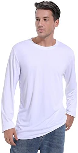 Dri-tek grande e alto de manga longa com uma camiseta atlética Wicking