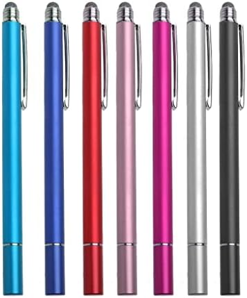 Caneta de caneta de ondas de ondas de caixa compatível com Blu C7 - caneta capacitiva de dualtip, caneta de caneta capacitiva de ponta de ponta de fibra para Blu C7 - prata metálica de prata