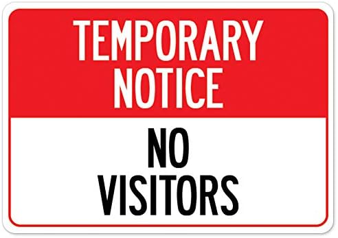CIPID -19 AVISO SINAL - Aviso temporário sem visitantes | Decalque de vinil | Proteja seu negócio, município, casa e colegas