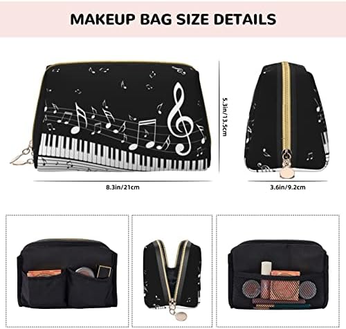 Ognot Black White Music Note Bolsa de higiene pessoal Organizador de viagens para homens e mulheres, bolsa de maquiagem