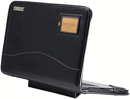Broonel - Série de contorno - Caso de proteção de couro preto pesado - Compatível com Acer Aspire 3 A315 Laptop de 15,6 polegadas