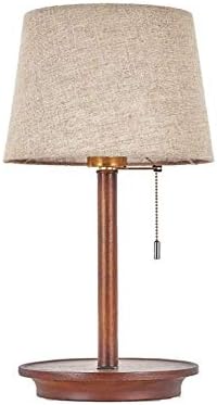 Lâmpada de mesa de madeira sem-logo wajklj, lâmpada de mesa de nogueira quente, simples, moderna, quarto criativo, com luminária