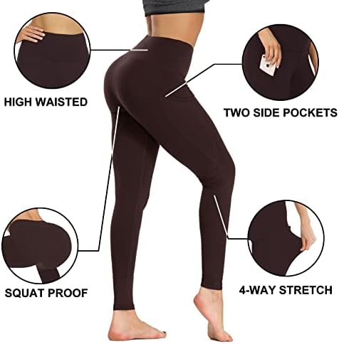 Leggings de Gayhay com bolsos para mulheres reg e plus size - capri ioga calça alta cintura compressão de controle de