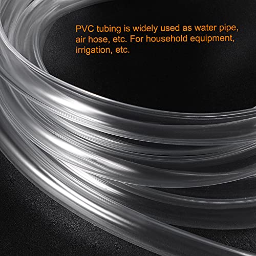 Meccanixity PVC Tubulação de vinil transparente PVC 1/16 ID 6,6 pés leve flexível para tubo de água, tubo de ar
