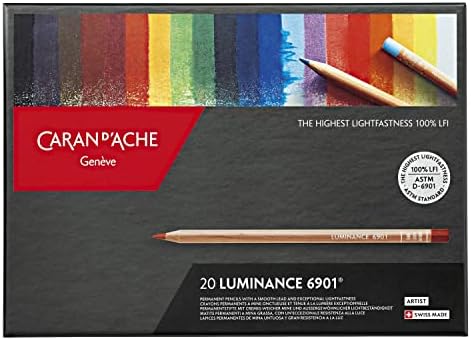 Materiais de arte criativos Caran d'Ache Luminância Colored lápis Conjunto de 20
