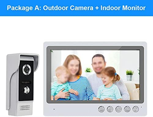 Trexd 9 polegadas Vídeo de vídeo Telefone Vídeo Sistema de intercomunicação para a porta da porta da porta de casa Câmera