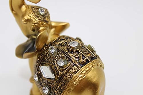 Mose Cafolo 3,8 estátua de elefante dourado para o bom feng shui riqueza para decoração