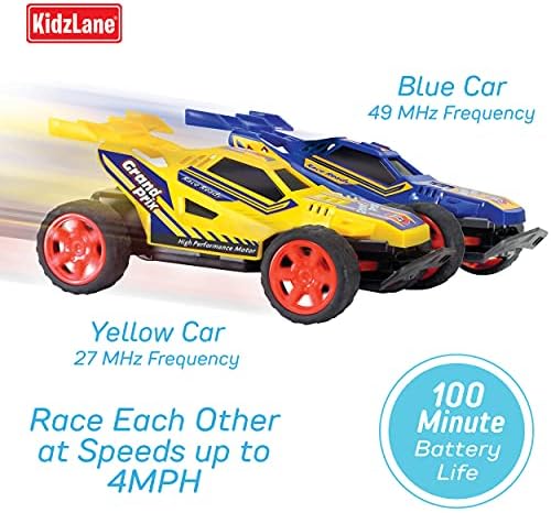Carros de controle remoto Kidzlane Kids-2 carros de corrida que correm junto com a unidade de direção, 35 pés-Remote