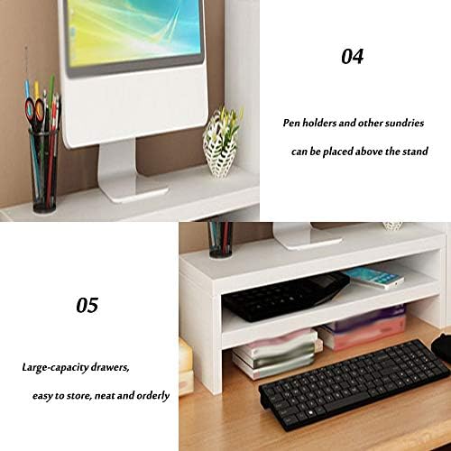 Monitor Stand, Riser da tela do computador, organizador de desktop, rack de armazenamento de desktop, gerente de armazenamento de teclado