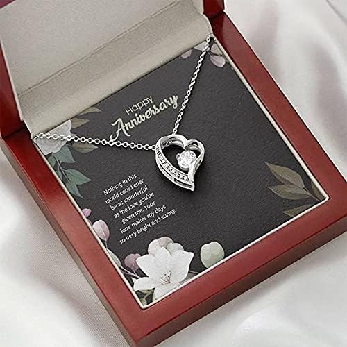 Colar artesanal - colar de feliz aniversário presentes para mulheres, colar de amor para sempre, presente de jóias para