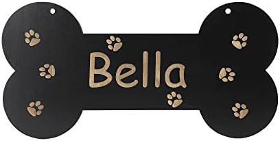 Petos de cão de cachorro de cachorro personalizado decoração de madeira de madeira decoração de nome personalizado, sinal de animal