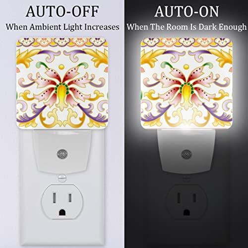 Rodailycay LED DUSK AUTO-AO ALA-ALIMENTO Lâmpada de Sensor, 2 Pacote a luz noturna plug-in para banheiro, quarto, quarto das crianças,