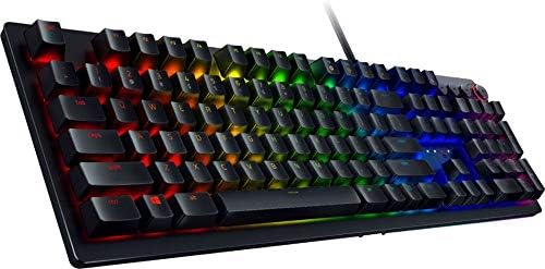 Razer Huntsman Elite RZ03-01871100 Gaming Wired Razer Teclado de chave óptica linear com iluminação traseira RGB