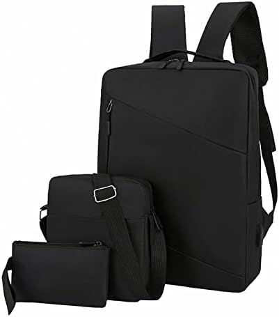 Limsea bookbags Men Backpack Three Peças Color Sólida Mochila de bolsa escolar de colinas para meninos da escola
