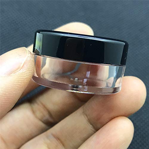 Joyweng 200pcs 5g/5ml recipientes cosméticos com tampas pretas amostra grama de recipientes de lotes de lotes para esfoliações,