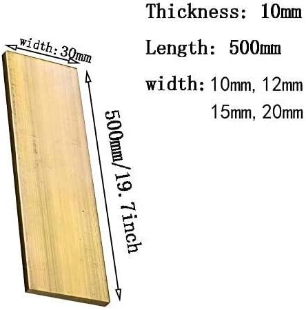 Yiwango Folha de latão quadrado barra plana lata bastão placa de cobre placa metal materiais industriais crus Experimento Modelo