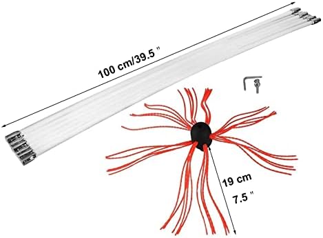 Ningmengfeng Chimney Brush Nylon Chimney Sweep Kit para fogão de pellets para limpar o metal ou chimneys de tijolos Kit de varredura