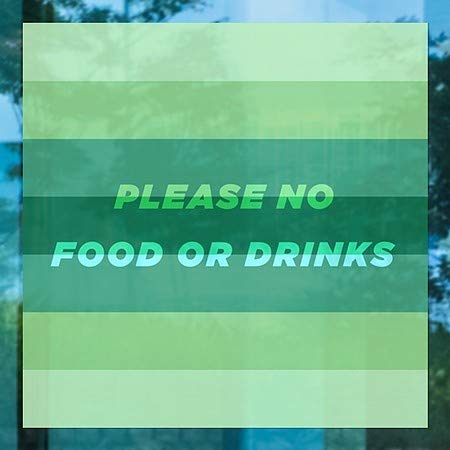 CGSignLab | Por favor, sem comida ou bebida -gradiente moderno Janela se apega | 16 x16
